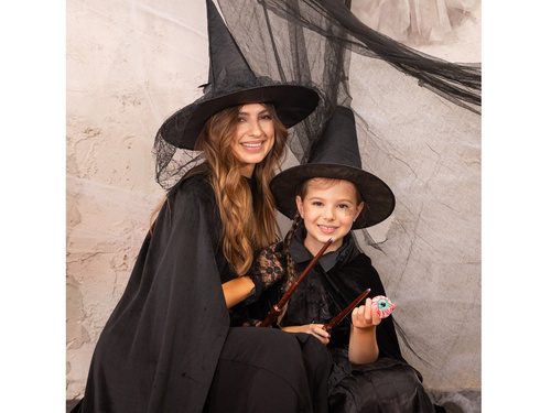 Kapelusz czarownicy z koronką - 1 szt.