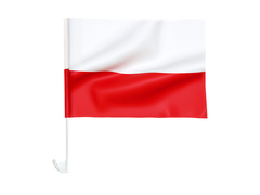 Flaga Polski na okno samochodowe - 30x40 cm - 1 szt.
