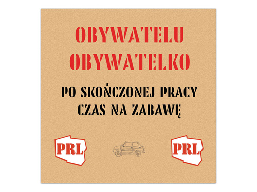 Zestaw obrus + talerzyki + sewetki + talerzyki papierowe PRL - 37 szt.