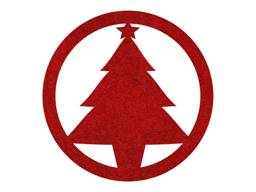 Podstawka pod kubek - Choinka - 10 cm - 4 szt.