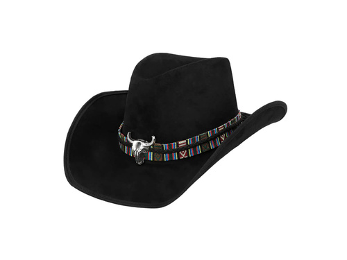 Kapelusz kowbojski Django czarny - 1 szt.