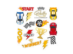 Tatuaże zmywalne Wyścigówki - 14 szt.