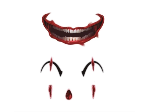 Samoprzylepne naklejki na twarz Klaun