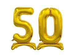 Zestaw balonów foliowych 50 złota - 74 cm
