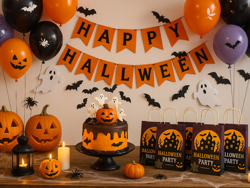 Torebki prezentowe Halloween Party - 4 szt.