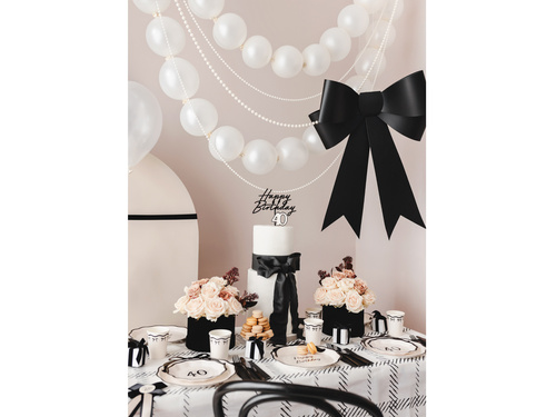 Talerzyki papierowe na urodziny "Hello 40" - 18 cm - 6 szt.