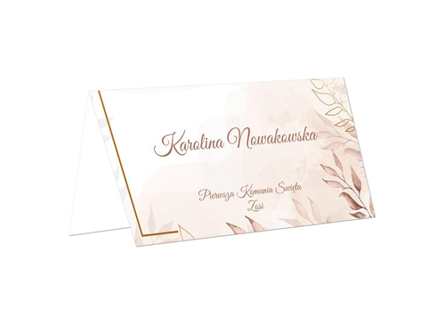 Winietki personalizowane składane na I Komunię Świętą - 15 szt.