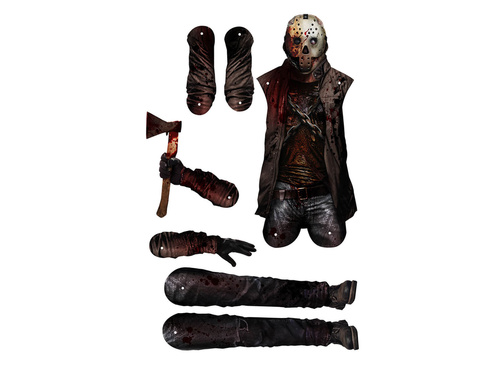 Dekoracja na drzwi Zamaskowany zabójca na Halloween - 1 szt.