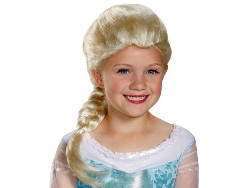 Peruka z warkoczem Elsa - 1 szt.