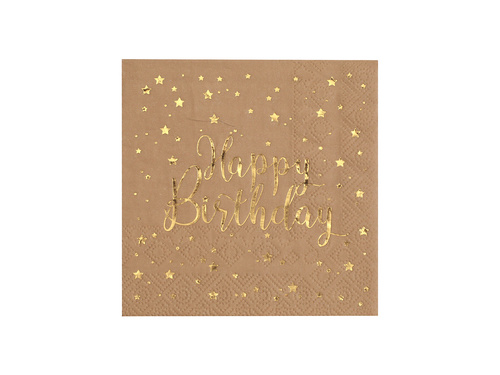 Serwetki kraftowe Happy Birthday - 25 cm - 20 szt.