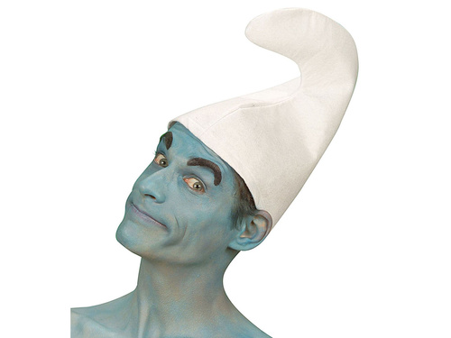 Czapka skrzata smerfa biała - 1 szt.