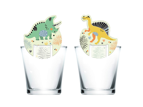 Dekoracje na szklanki Dinozaury - 6 szt.