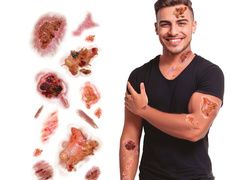 Tatuaże zmywalne Blizny na Halloween - 14 szt.