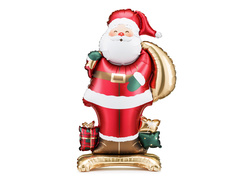 Balon foliowy stojący Święty Mikołaj - 48.5x84 cm - 1 szt.