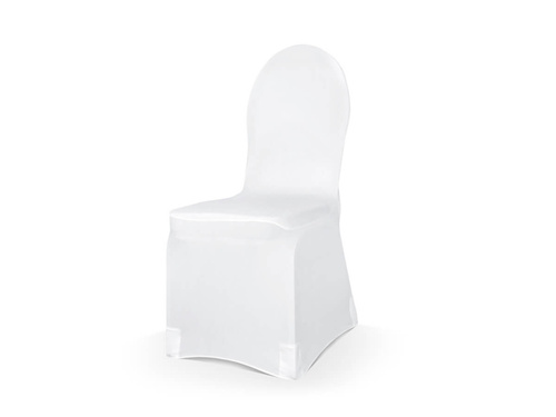 Pokrowiec z matowej tkaniny - biały - ślub - 1 szt.