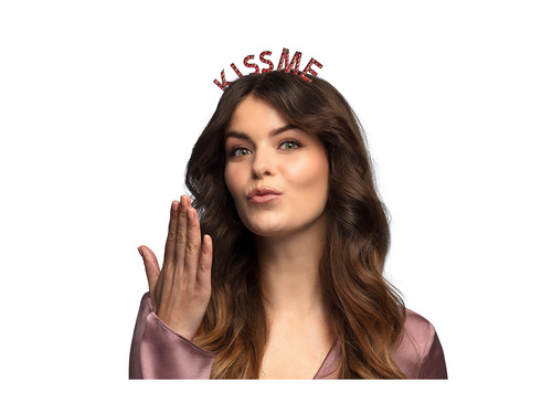 Metalowa Opaska na głowę „Kiss me”