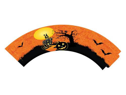 Papilotki na babeczki Nawiedzony Dom - 6 szt.