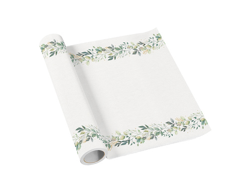 Dekoracja bieżnik na stół z listkami - 40 cm x 5 m - 1 szt.
