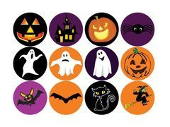 Opłatki na muffiny babeczki Halloween MIX