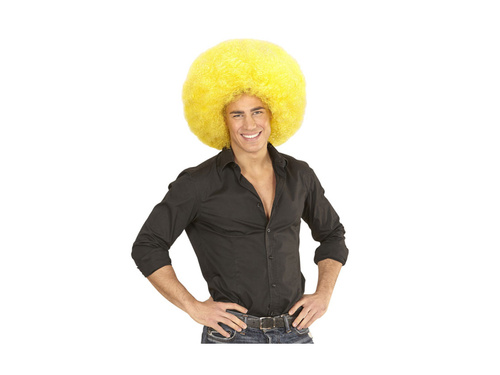 Żółta duża peruka afro wysokiej jakości