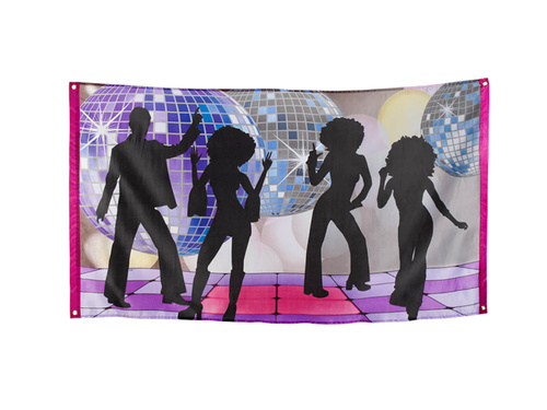 Flaga urodzinowa Disco - 1 szt.