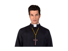 Naszyjnik drewniany krzyż kapłański