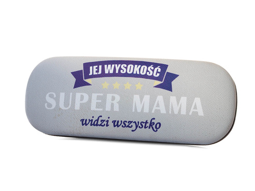 Etui na okulary Super Mama szare