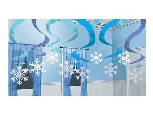 Dekoracja wisząca Płatki śniegu - 5 szt.