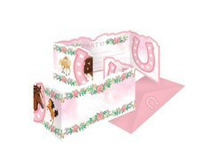 Zaproszenia urodzinowe z kopertami Piękne Koniki - 8 szt.