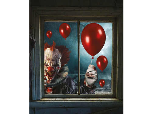 Dekoracja elektrostatyczna na szybę Klaun - 1 komplet