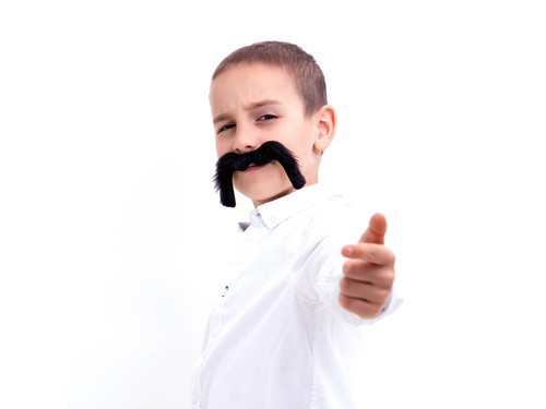 Wąsy czarne Motocyklista - 1 szt.