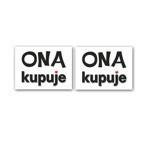 Naklejki na buty Ona kupuje - 2 szt.