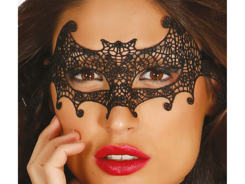 Maska karnawałowa koronkowa nietoperz - 1 szt.