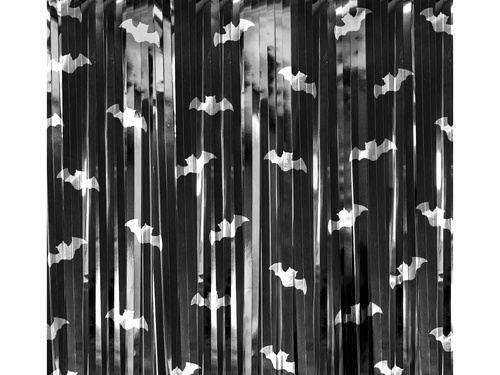 Kurtyna na Halloween - zasłona na drzwi Nietoperze - 100 x 200 cm