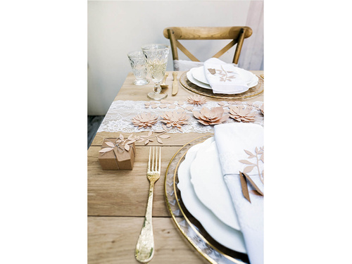 Pudełeczka dla gości z zawieszkami brązowe - 10 szt.