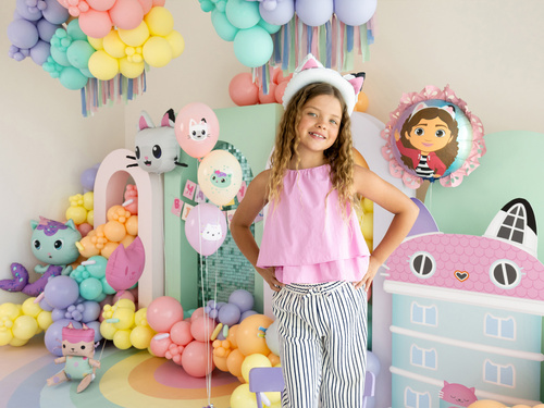 Balony lateksowe urodzinowe Koci Domek Gabbi - 30 cm - 6 szt
