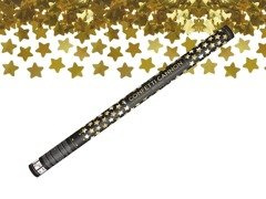 Tuba strzelająca - złote gwiazdki metaliczne - 80 cm - 1 szt.