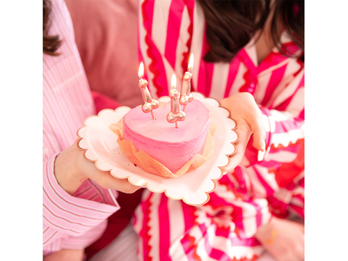 Świeczki pikery Penisy - różowe złoto - 5 szt.