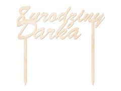 Topper drewniany na tort personalizowany - 1 szt.
