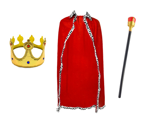 Kostium Króla dla dziecka - czerwony - 72 cm - 1 szt.