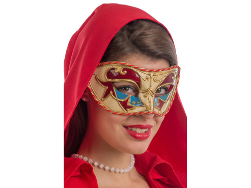 Maska karnawałowa czerwono-niebieska