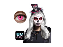 Soczewki kontaktowe różowe UV Flash - 1-miesięczne