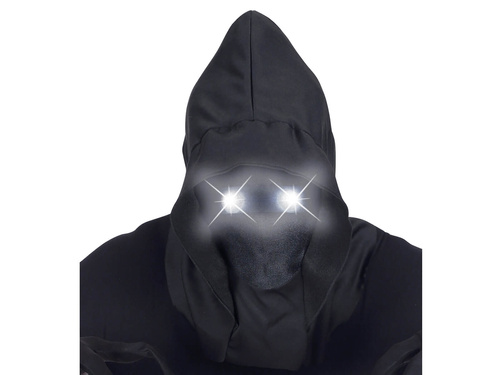 Czarny kaptur ze świecącymi oczami - 1 szt.