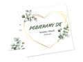Zaproszenie personalizowane na ślub z kopertą - 6 szt.