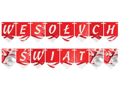 Baner flagi Wesołych Świąt - 5 m