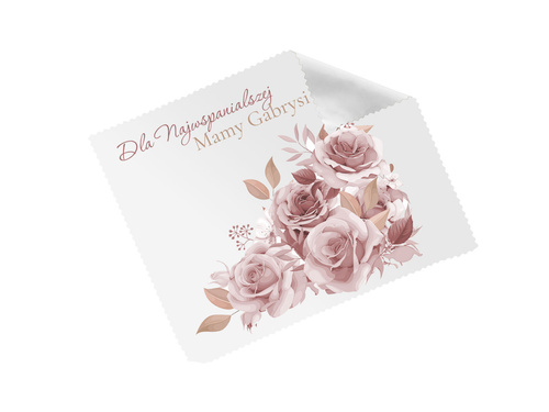 Ściereczka do okularów personalizowana na dzień matki Róże - 1 szt.