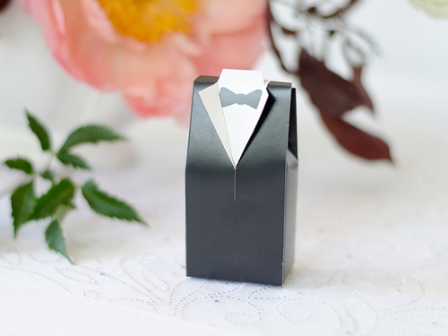 Pudełeczka dla gości weselnych - frak - 10 szt.
