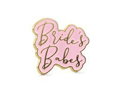 Przypinka z napisem Bride's Babes - 1 szt.