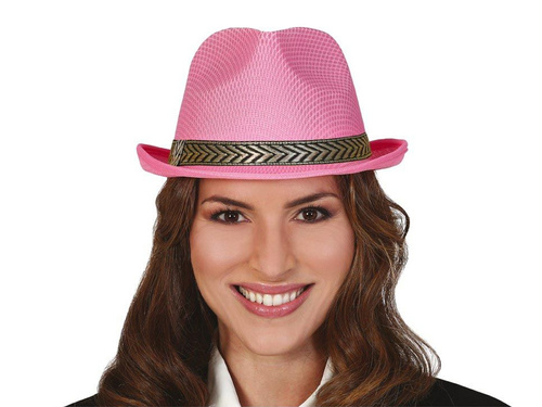 Kapelusz Gangstera różowy - 1 szt.