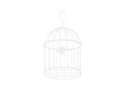 Klatka dekoracyjna biała - 24 cm - 1 szt.